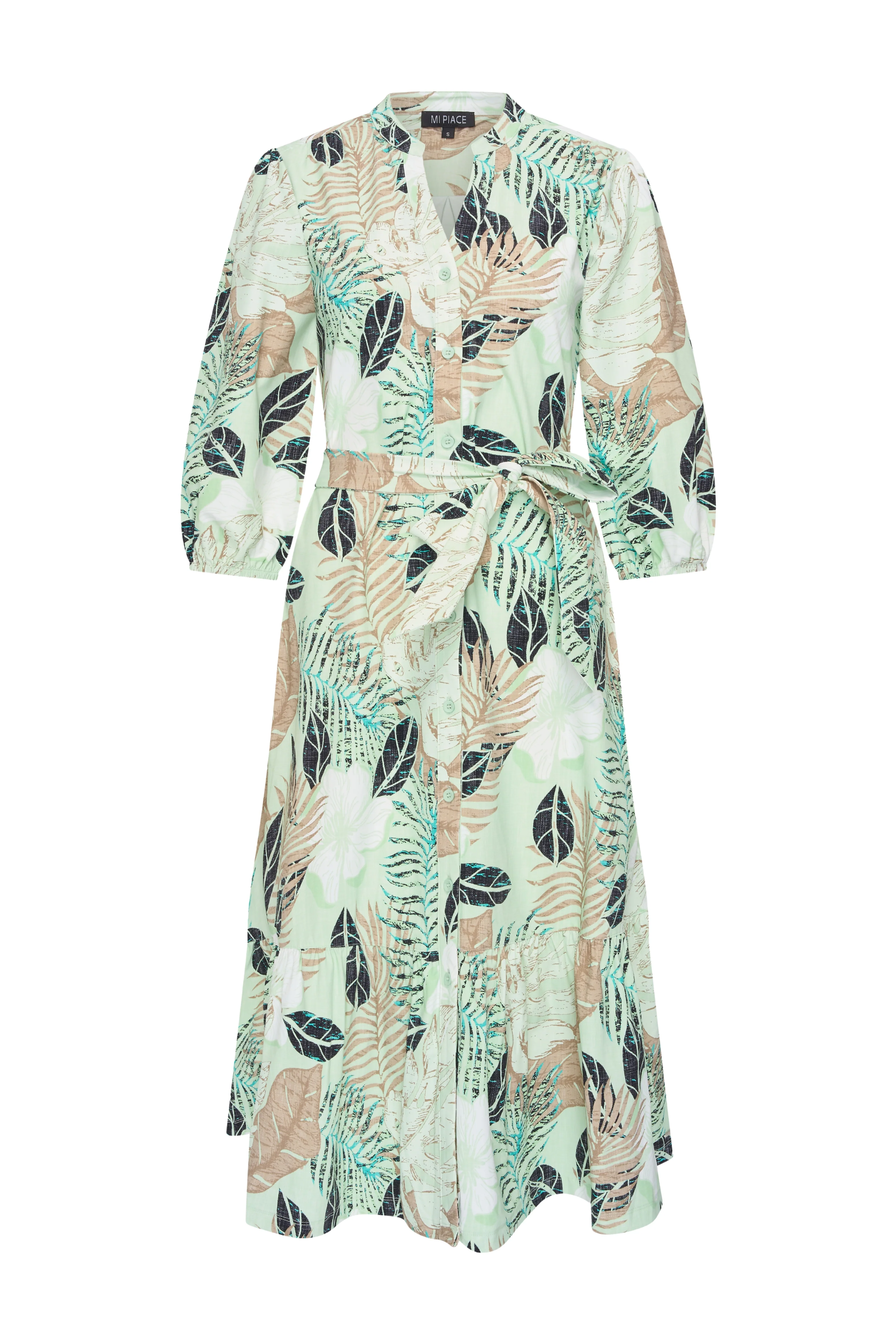 Travel Jurk Botanical Print Pistachio 202808 - Image 3