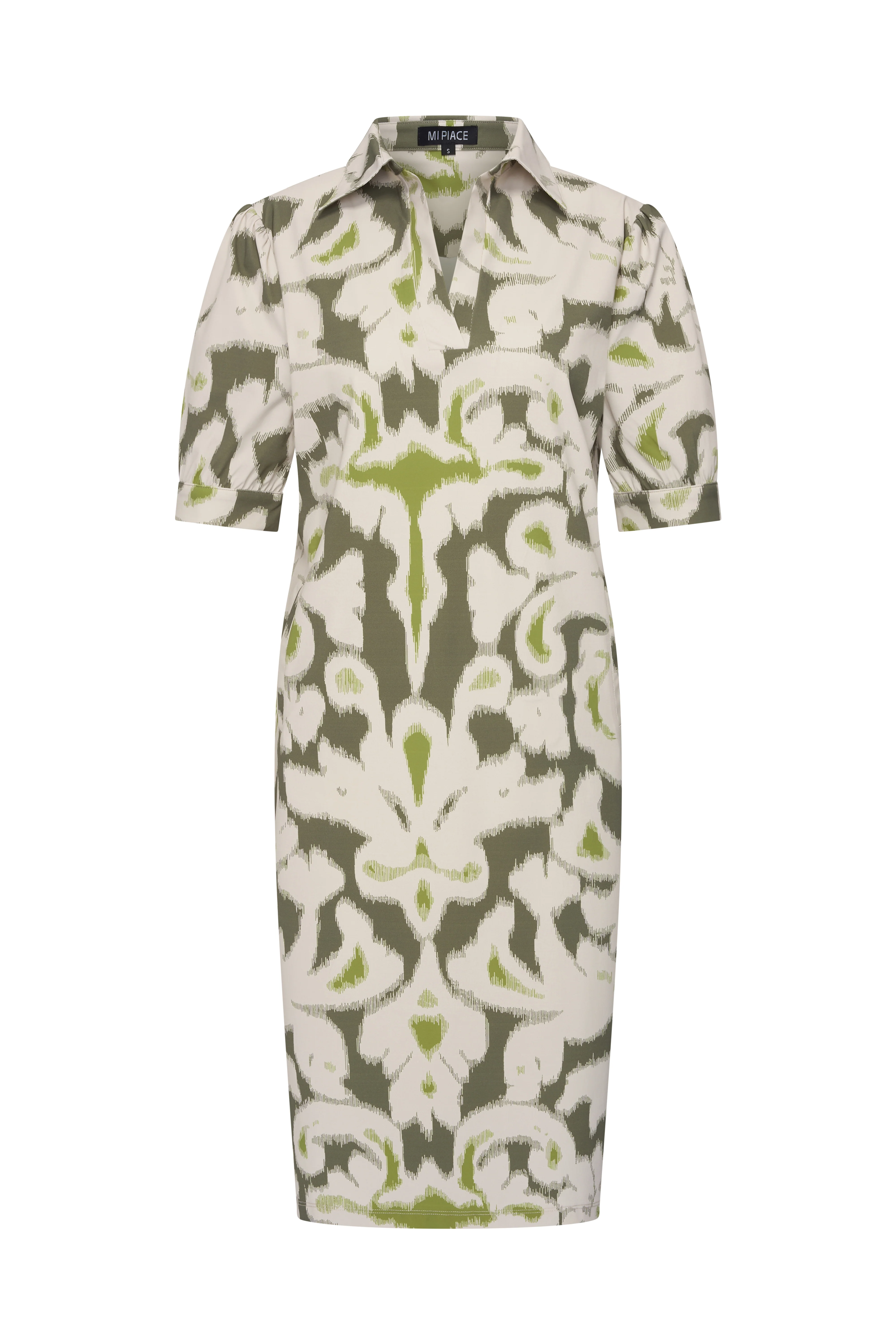 Travel Jurk Polo Ikat Ornaments Print Olive 202605 - Image 2