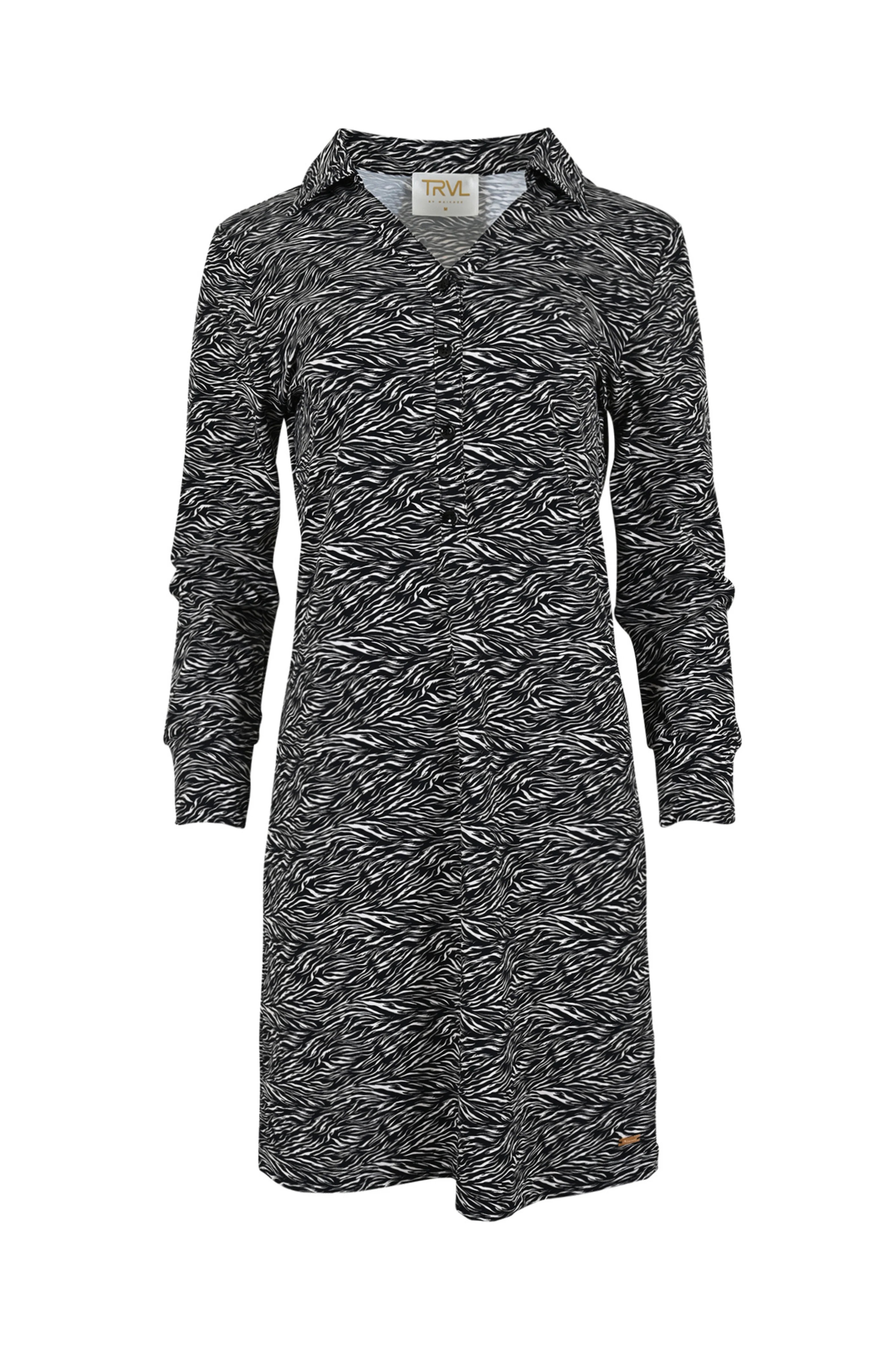 Travel Jurk Raelle Scratch Black Offwhite - Image 2