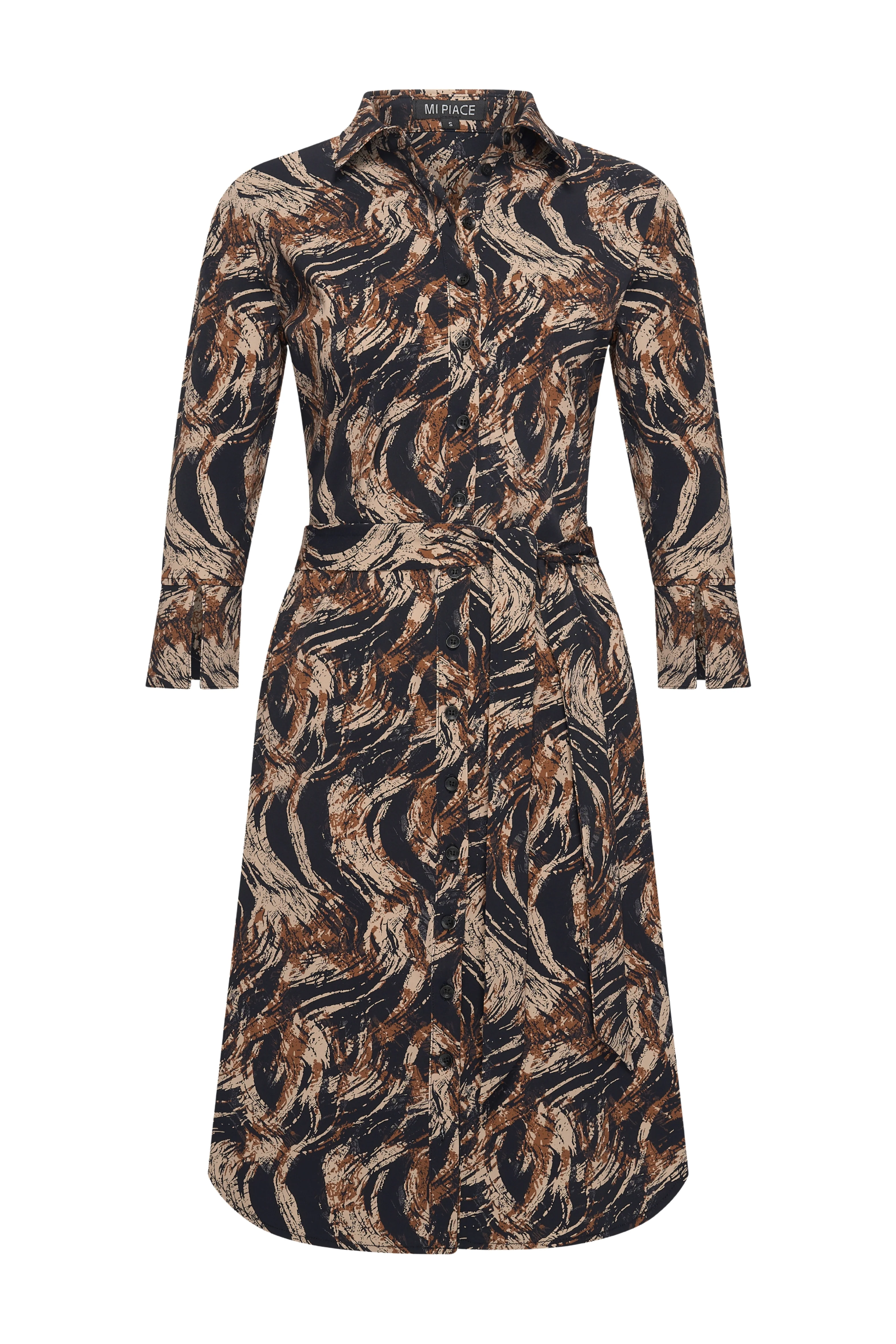 Travel Jurk Swirly Print Caramel 202092 - Image 2