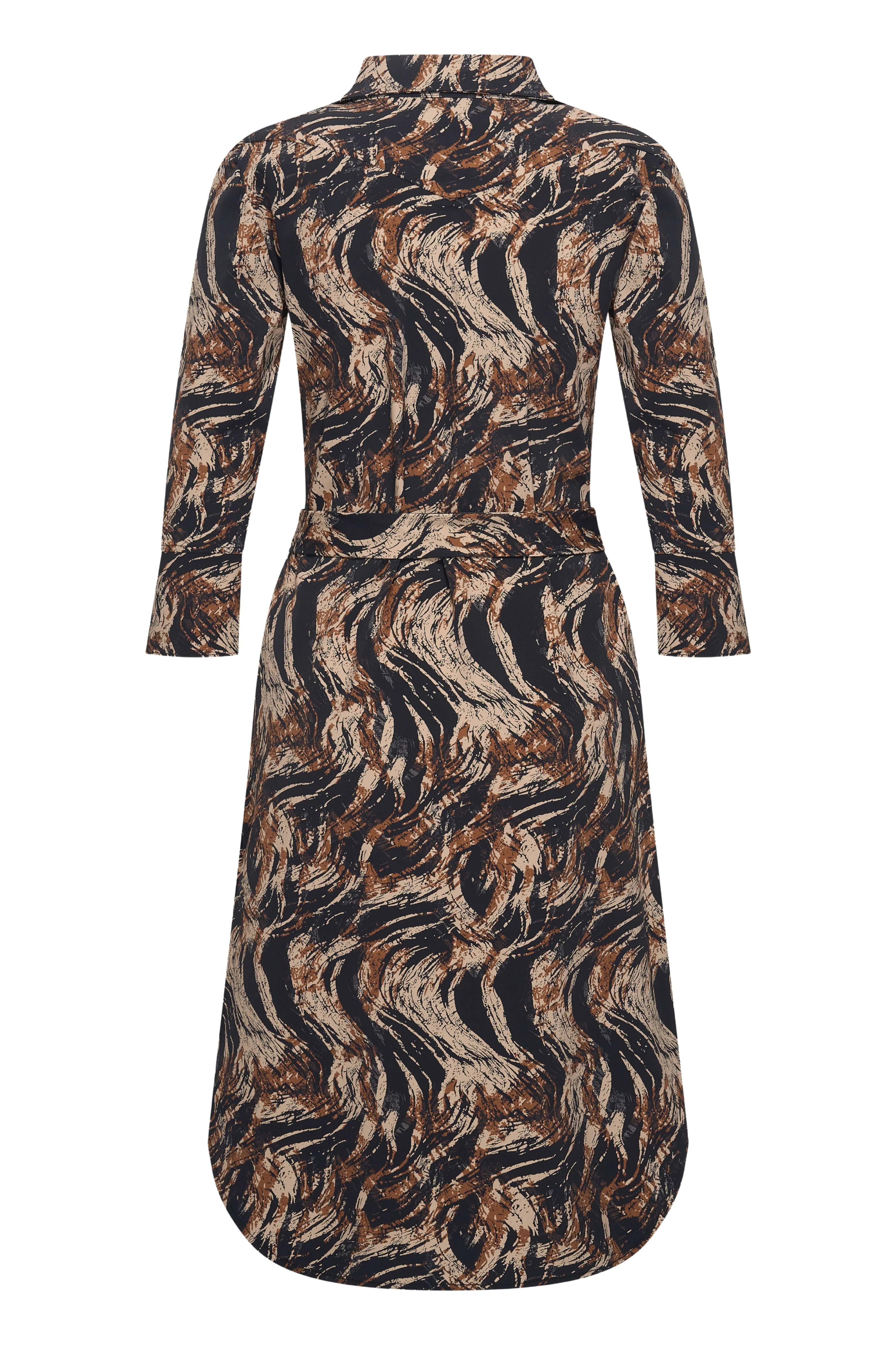 Travel Jurk Swirly Print Caramel 202092 - Image 3