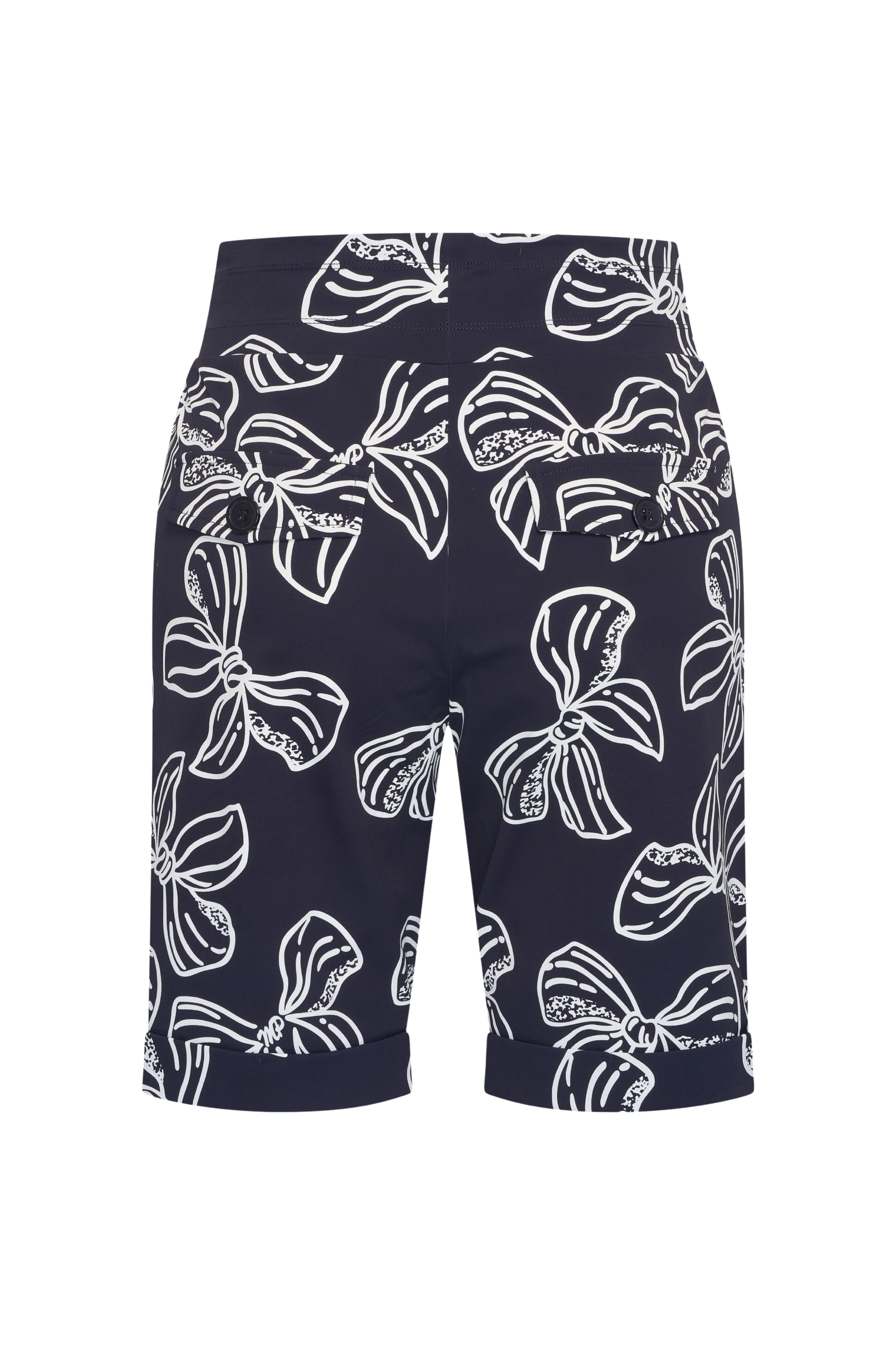 Travel Short Bow Print Navy Offwhite 202423 - Image 3