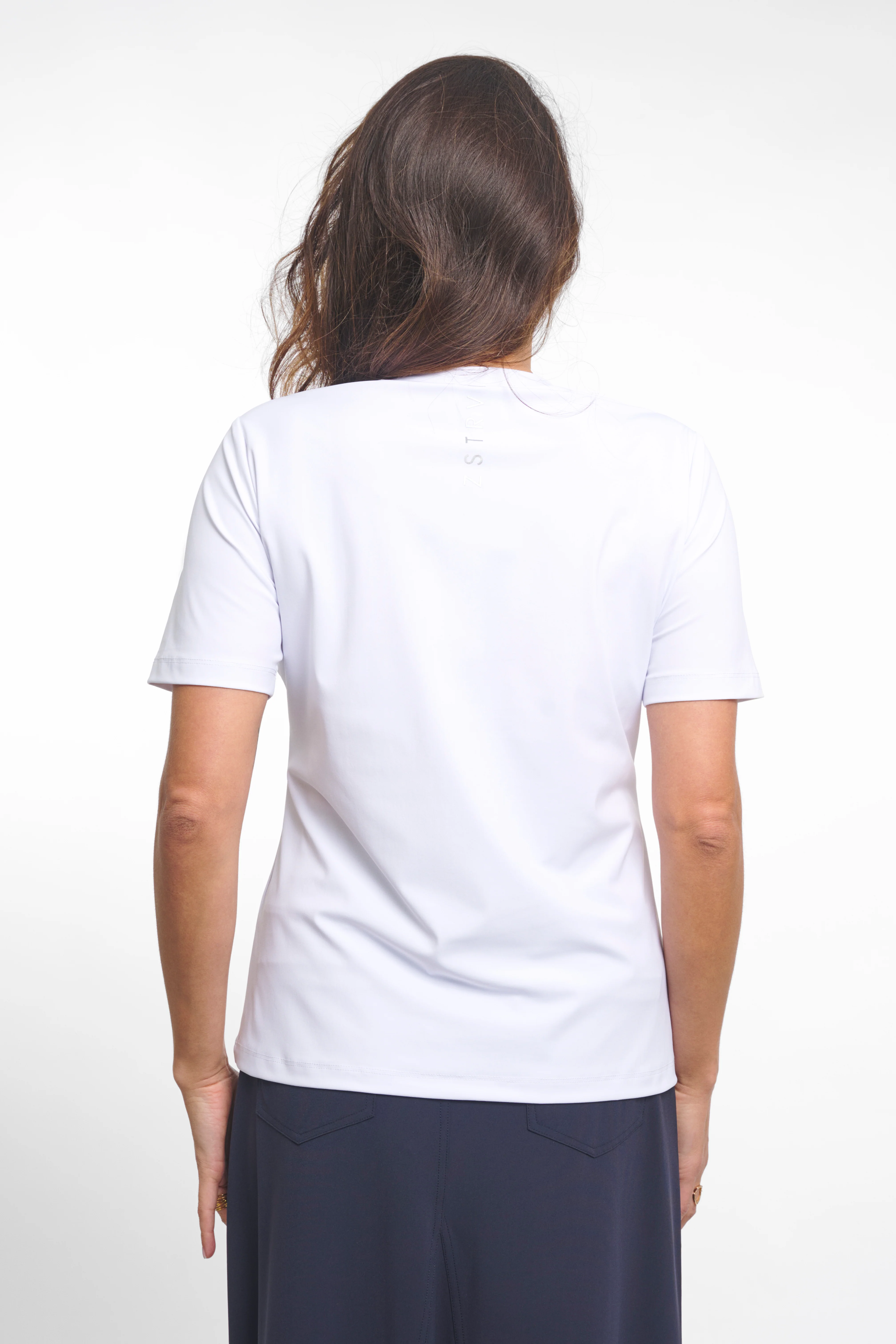 Travel T-Shirt Jessy White Navy 262 - Image 5