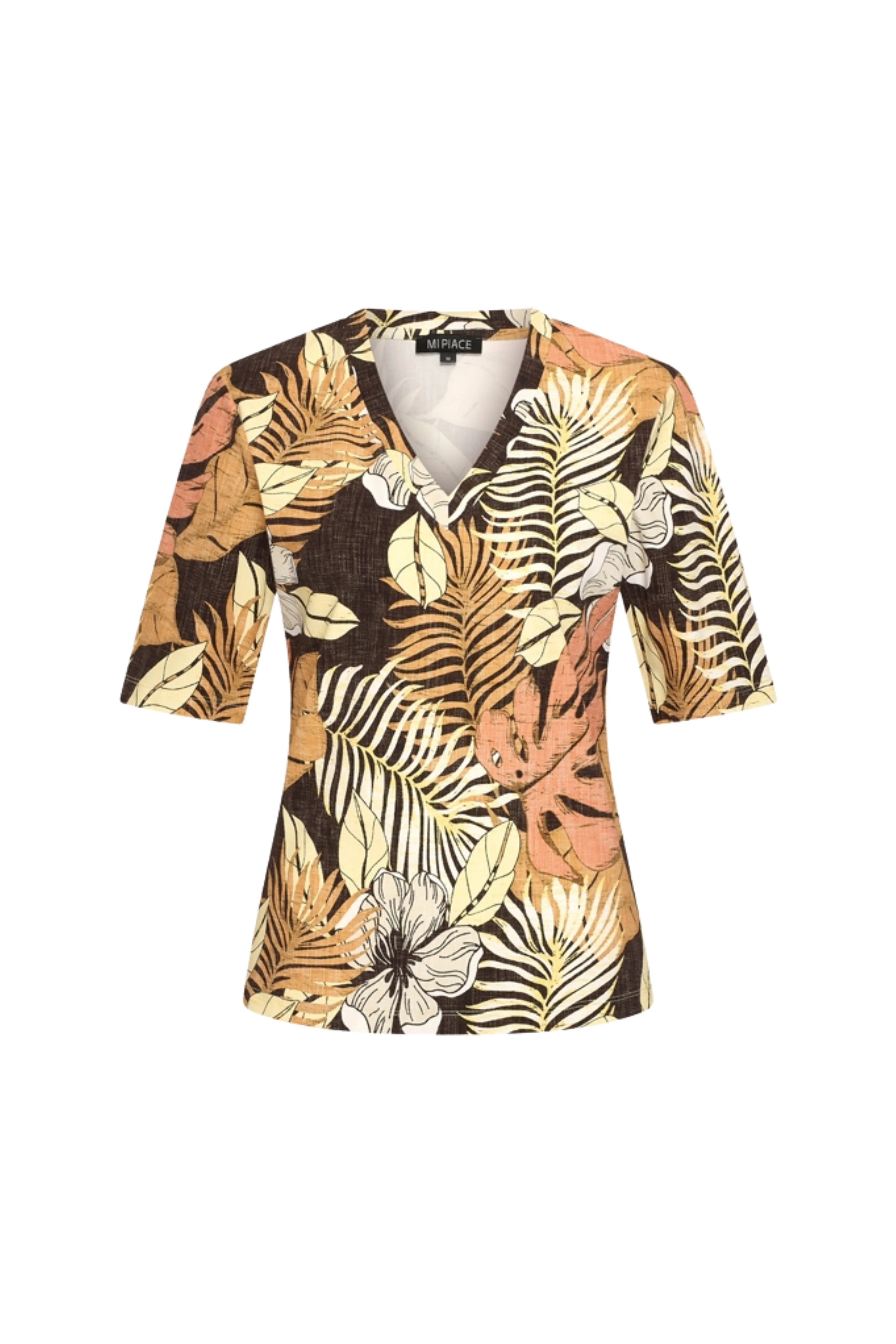 Travel Top Botanical Print Espresso 202271 - Image 2