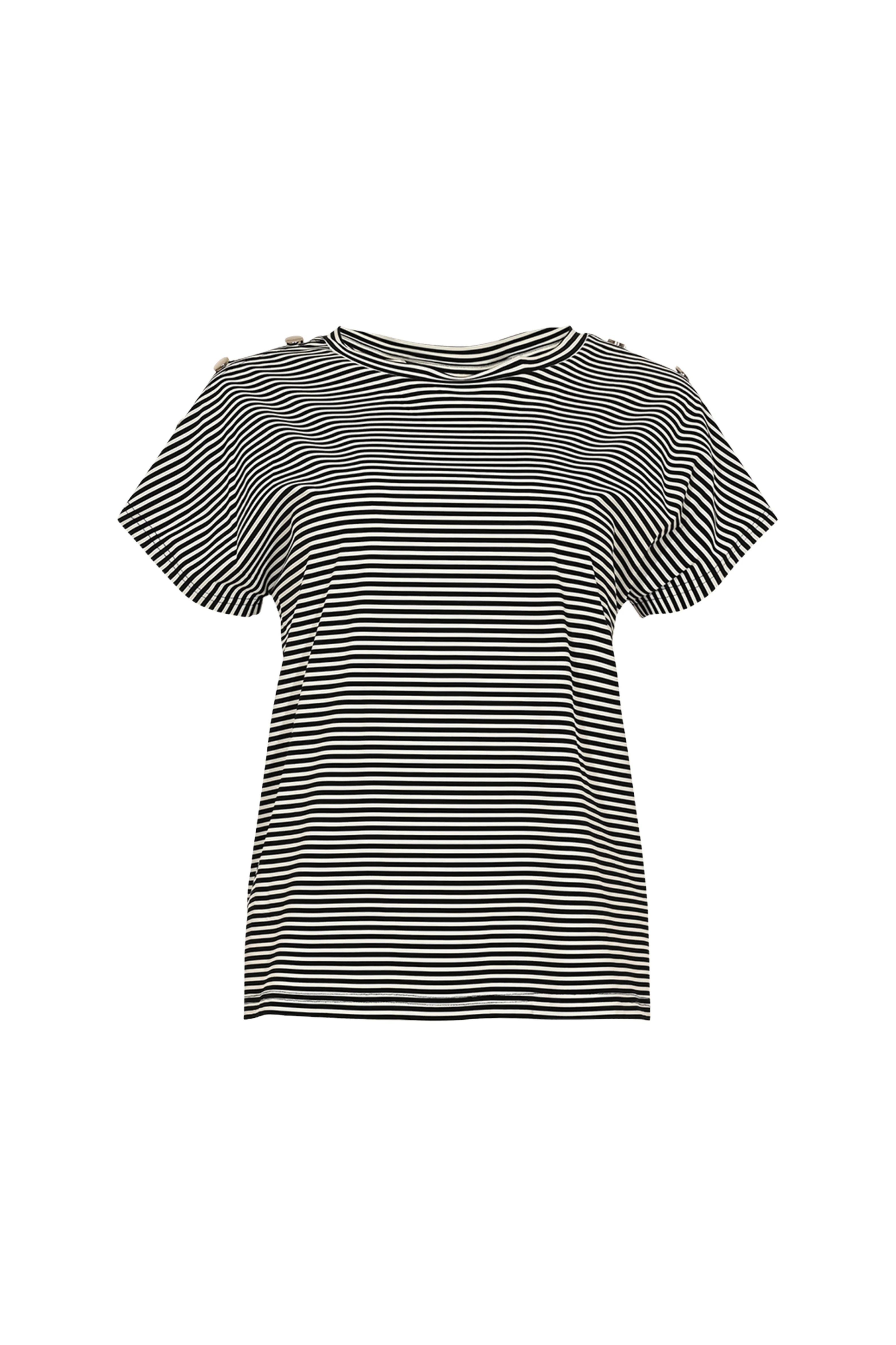 Travel Top Cerise Black Stripe