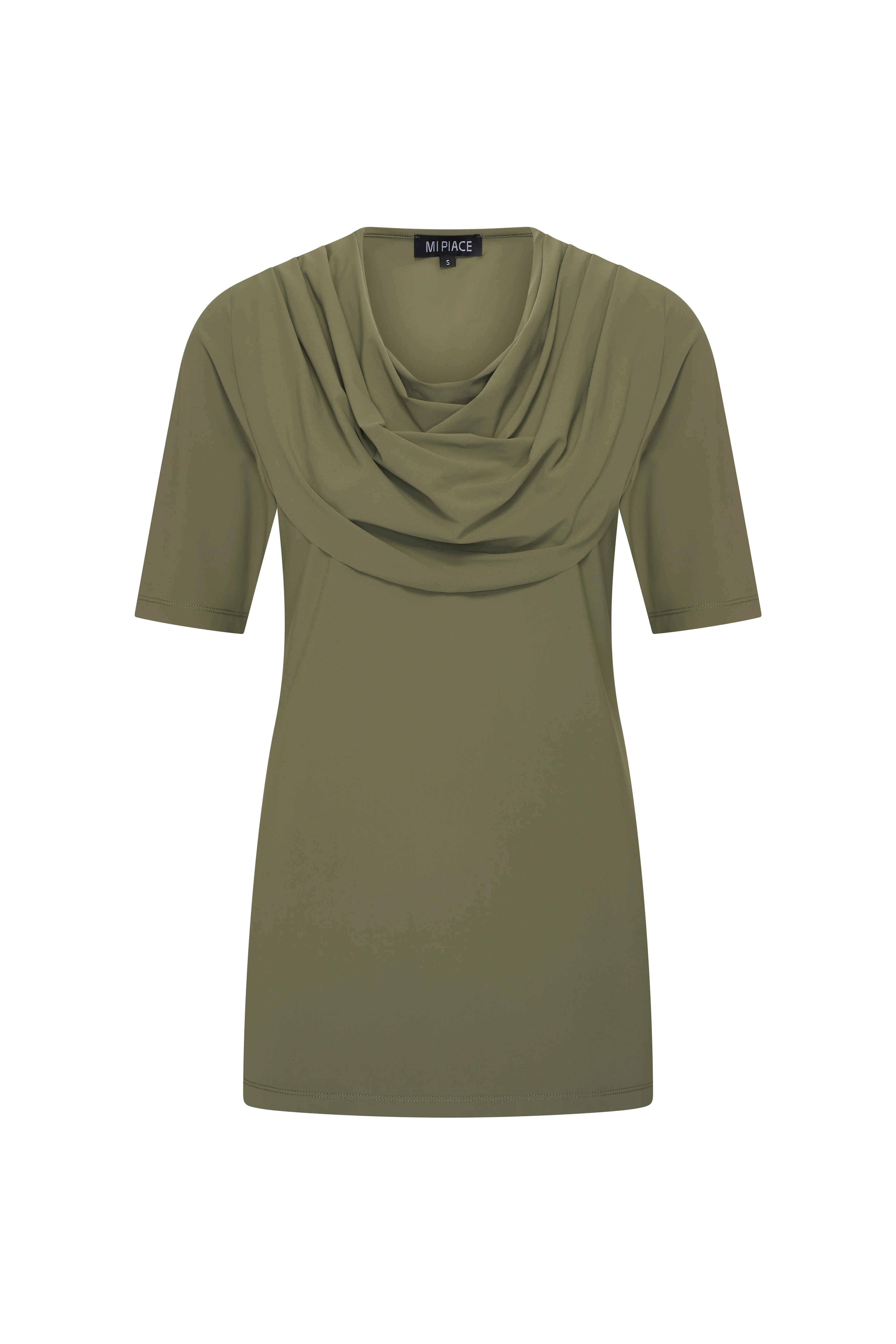 Travel Top Drape Neck Olive 202829 - Image 2