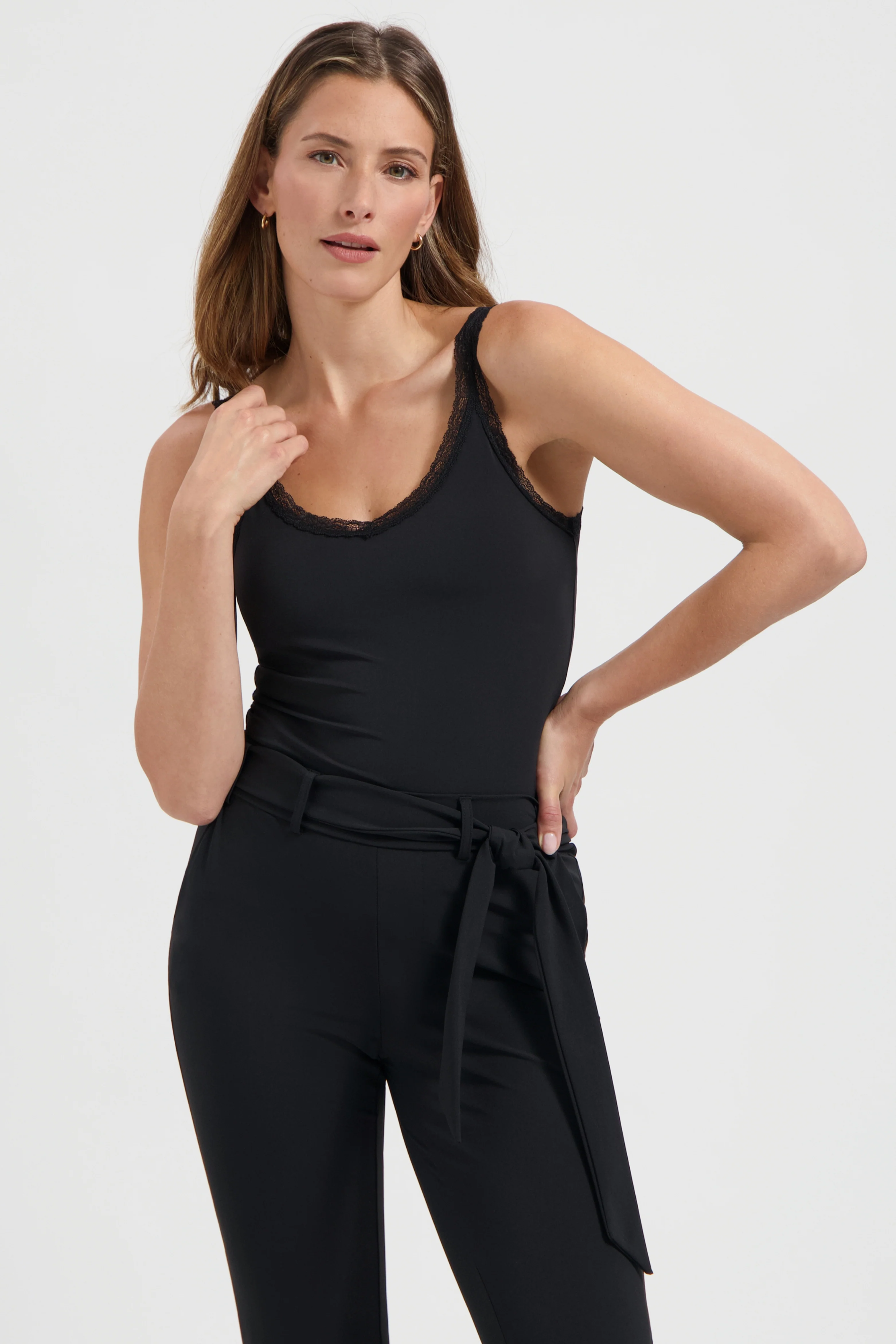 Travel Top Lacy Black L21-275-0060