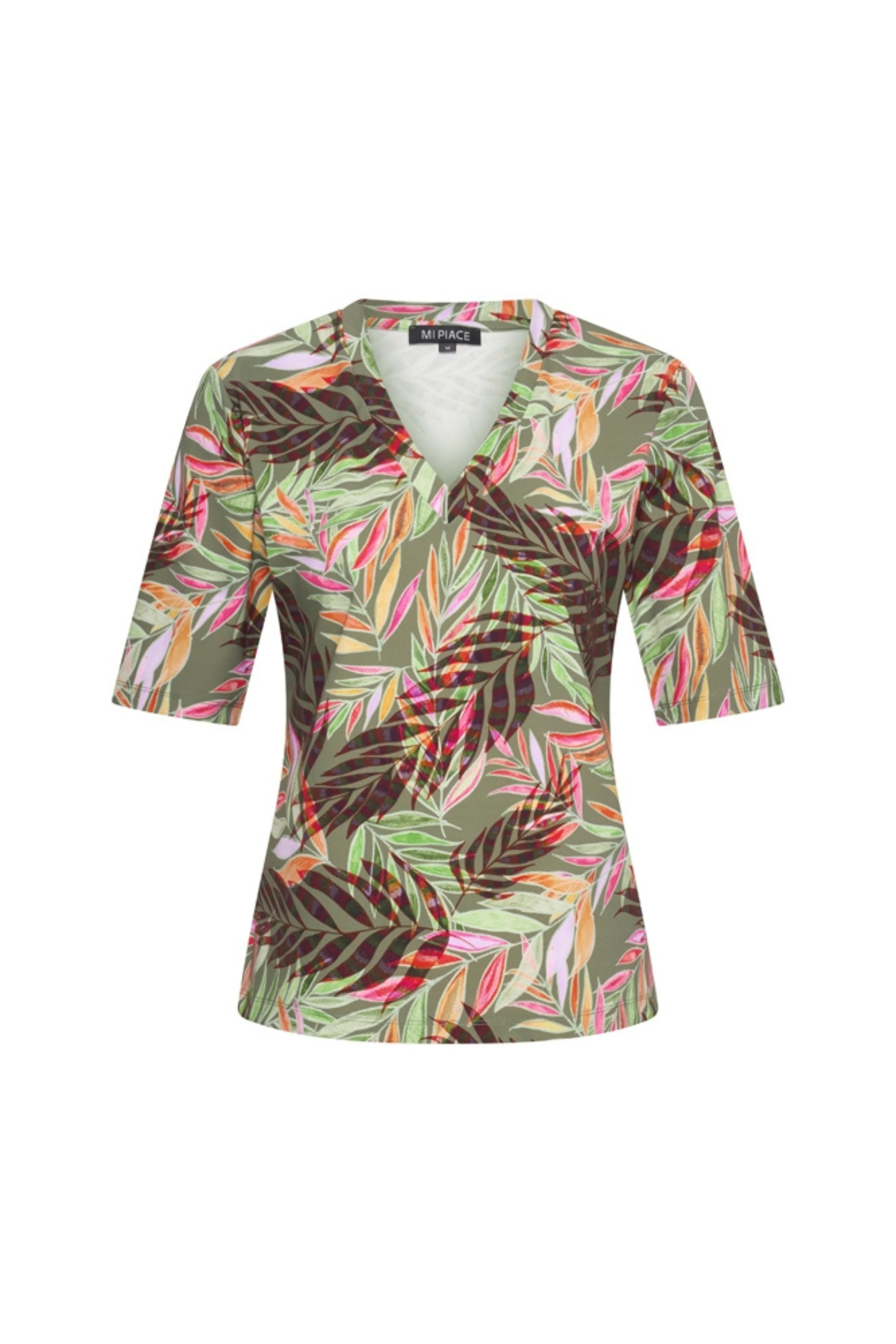Travel Top Pencil Branches Print Olive 202271 - Image 2