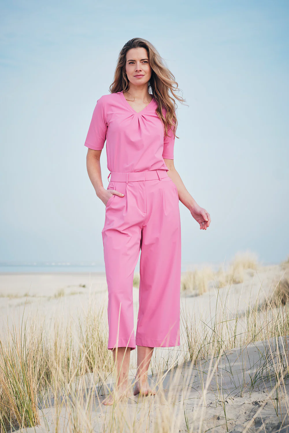 Travel Top Pleated Rose 202815