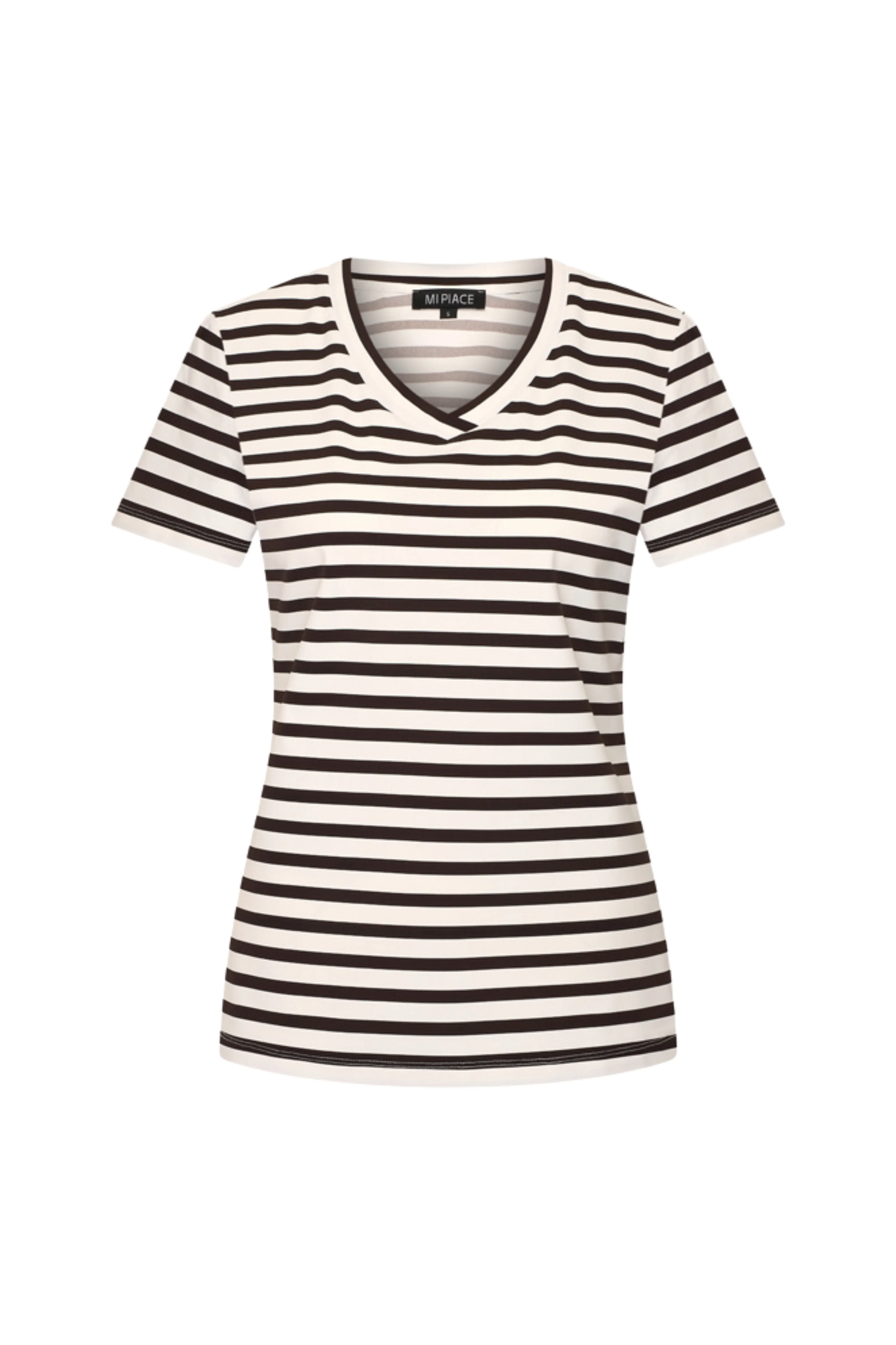 Travel Top Stripe Espresso Offwhite 202080