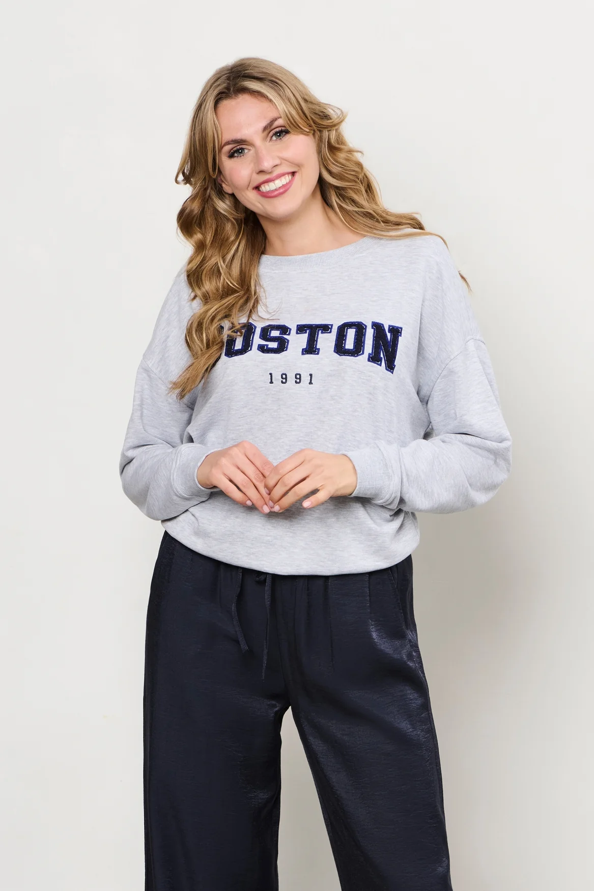 Trui Boston Grey Melange SW125