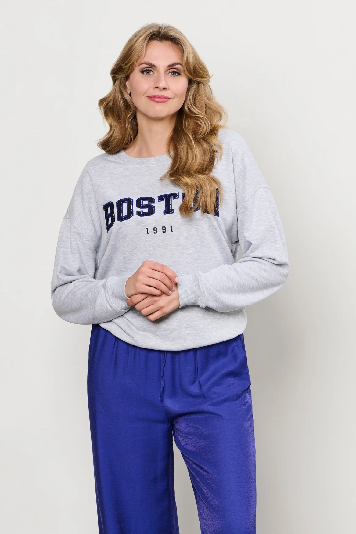 Trui Boston Grey Melange SW125 - Image 4