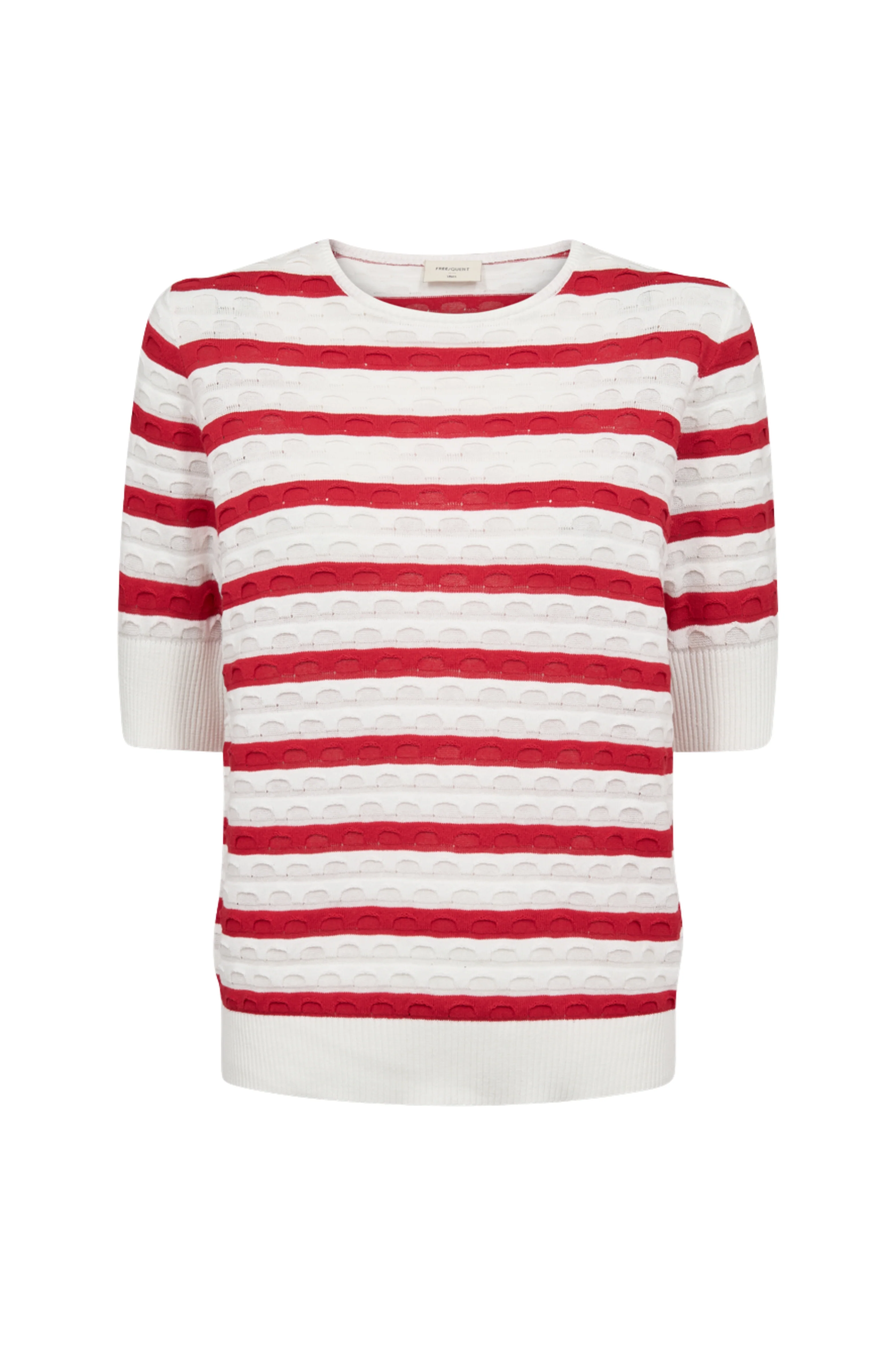 Trui Fqdodo Stripe Star Offwhite True Red 207671 - Image 3