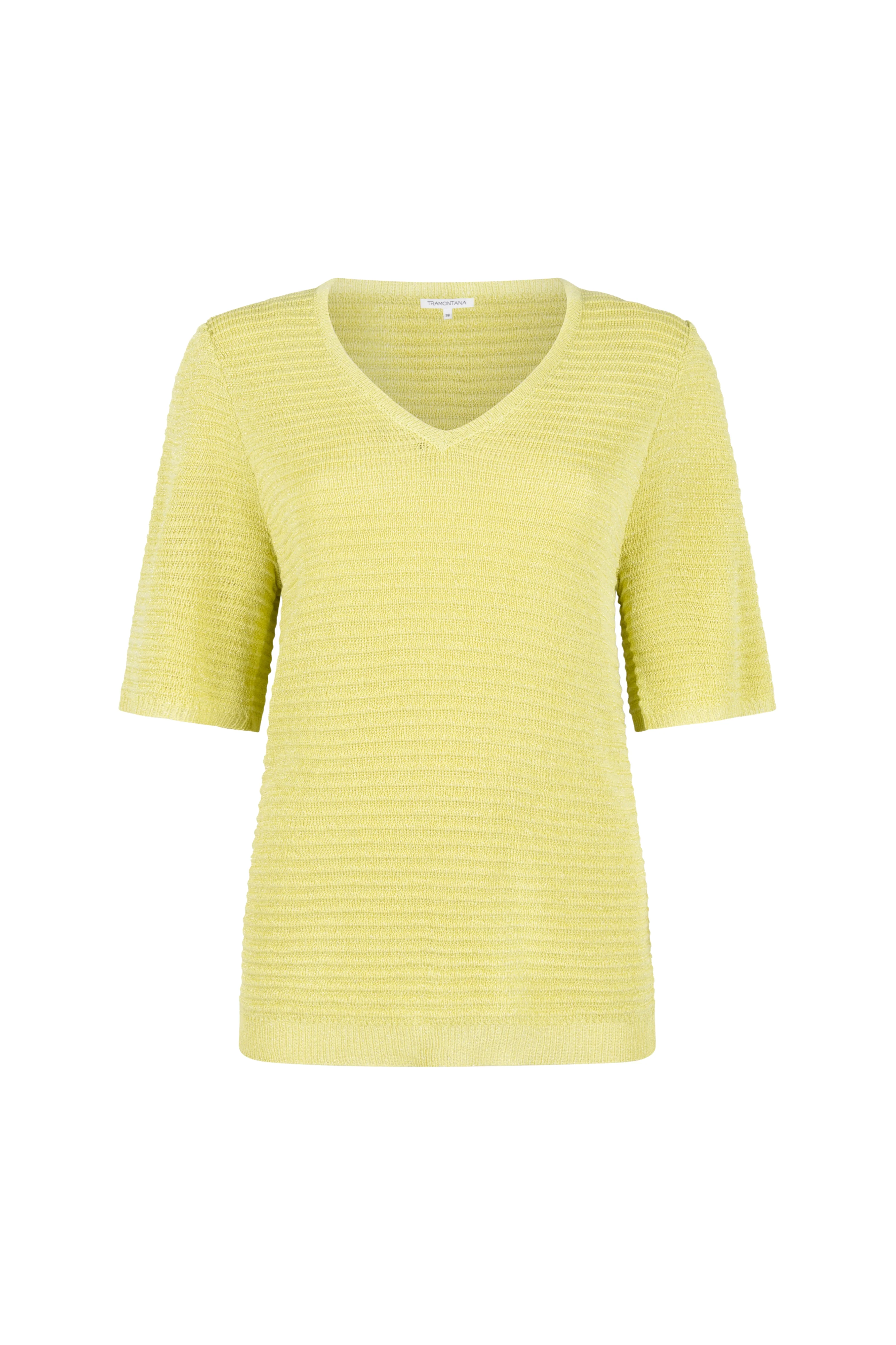 Trui V-Neck Lurex Celery Y06-19-601 2 - Image 2