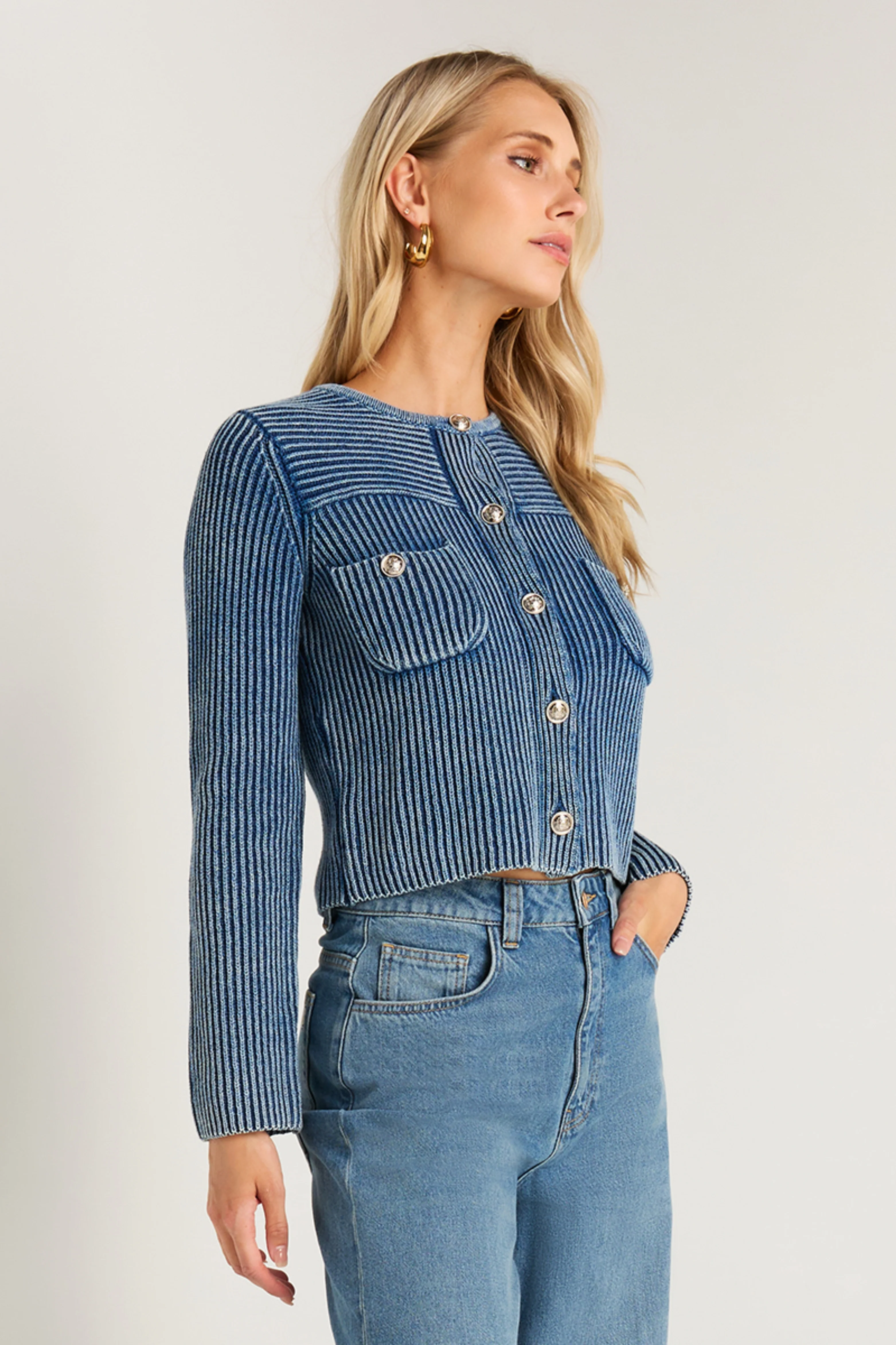 Vest Kaycee Washed Blue