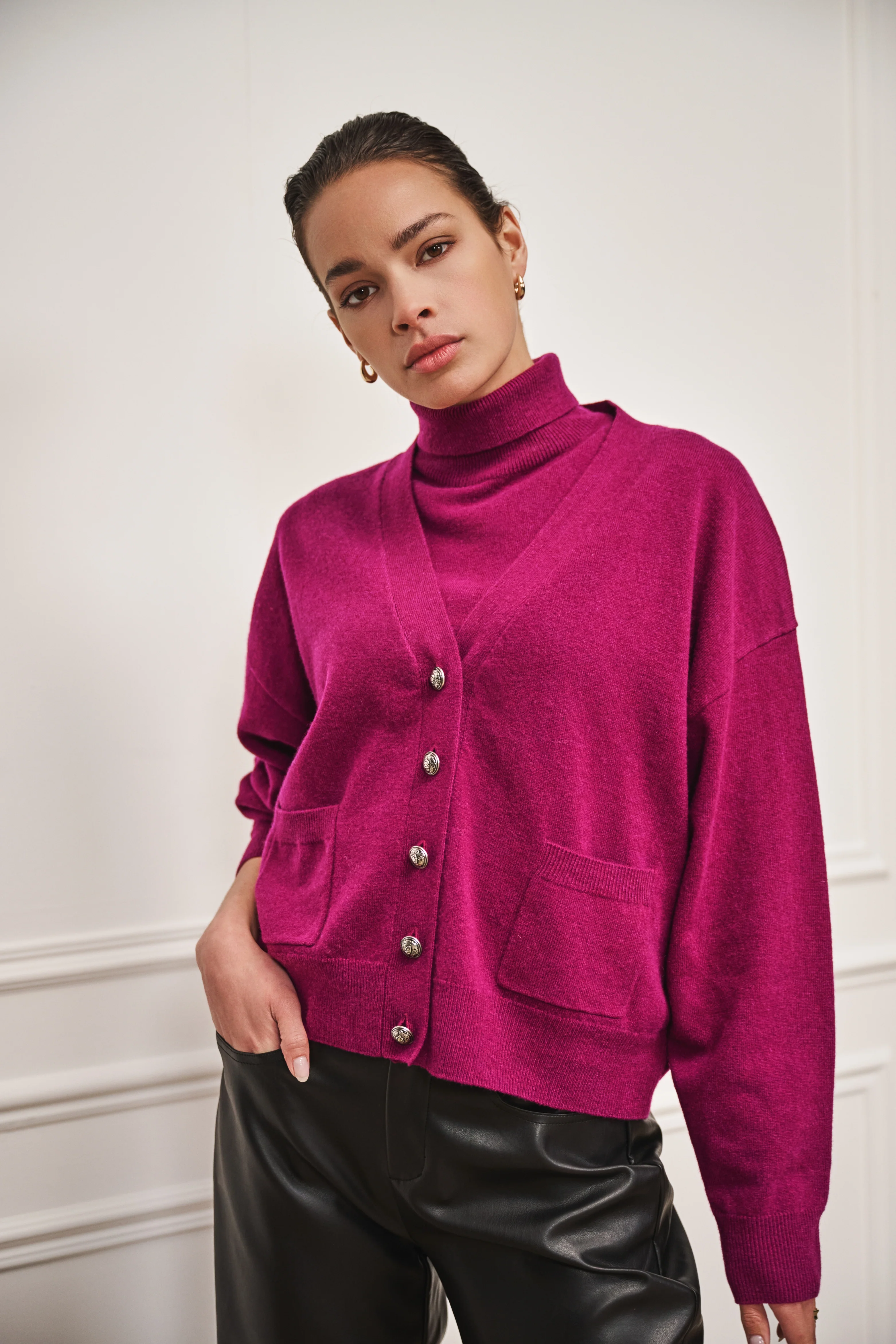 Vest Wool Maroon W25.07705